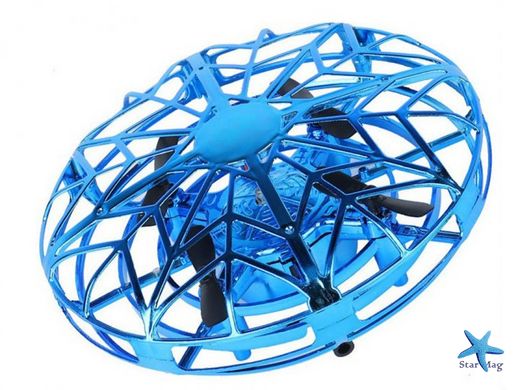 Инновационная игрушка! Летающая тарелка BauTech Дрон ручной Flynova UFO сенсорный спиннер бумеранг летающий с LED подсветкой