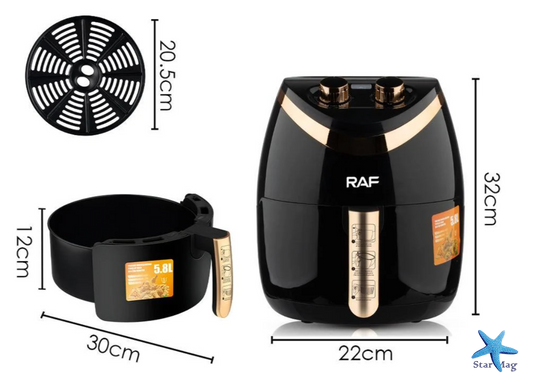 Фритюрница RAF R.5232B, 5,8 л вкусная и здоровая еда без масла ∙ Аэрофритюрница RAF R.5232B &mdash; ваш незаменимый помощник на кухне