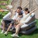 Надувное кресло-кровать трансформер KAR174 198&times;138 см для дома и дачи &bull; Двухместный надувной диван-матрас из ПВХ с флокированной поверхностью для сна, отдыха и гостей