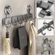 Металлическая вешалка на дверь Storage rack AND 101-20 черная &bull; Навесные крючки в стиле ЛОФТ для одежды, полотенец, сумок и аксессуаров