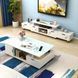 Стенка у вітальню під TV STL-MD 80 &bull; Сучасна біла тумба для телевізора до 65" з відкритими полицями