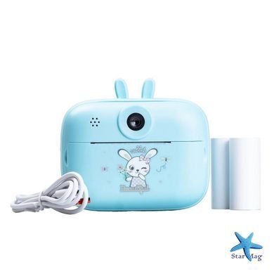 Фотоапарат дитячий зайчик з миттєвим друком знімків • Дитяча фотокамера з миттєвим друком знімків "Зайка"
