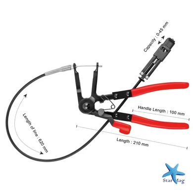 Съемник хомутов с гибким тросом Hose Clamp Tool · Инструмент для снятия хомутов и обслуживания топливной системы