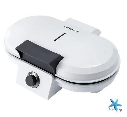 Вафельниця для бельгійських вафель 1200 Вт Sokany KJ-510 у формі серця, 10 шт ∙ Антипригарне покриття