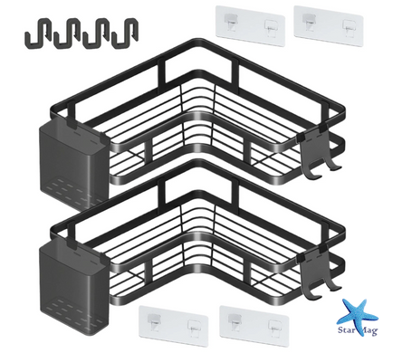 Кутові полиці для ванної Corner Shower Caddy ∙ Компактне та зручне зберігання аксесуарів Corner Shower Caddy