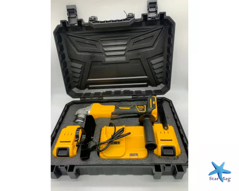 Акумуляторна болгарка 24V з 2 акумуляторами YELLOW &bull; Кутова шліфувальна машина бездротова для різання, шліфування та зачищення