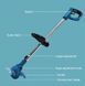 Беспроводная газонокосилка Lawn mower 48В 2000 мАч &middot; Садовый аккумуляторный триммер для травы с 2 аккумуляторами