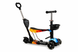 Детский самокат 18-2 с родительской ручкой и сиденьем &bull; Самокат-каталка для детей цвет Огонь и Лед с сиденьем для прогулок и комфортного катания