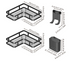 Кутові полиці для ванної Corner Shower Caddy ∙ Компактне та зручне зберігання аксесуарів Corner Shower Caddy