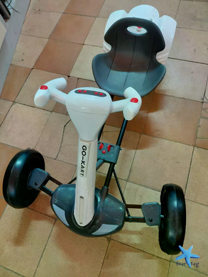 Детский электромобиль GO KART F1 с пультом и Bluetooth 390 Вт белый &bull; Детский электрокарт GO KART F1 на аккумуляторе с пультом управления