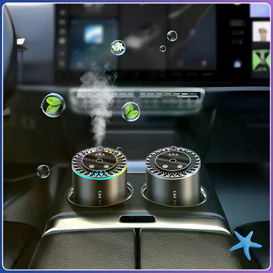 Автомобільний ароматизатор XT015 чорний з RGB-підсвіткою &bull; Аромадифузор &laquo;зоряне небо&raquo; для авто, дому, офісу та салону машини