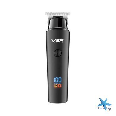Машинка для стрижки VGR V-937 для волосся та бороди &bull; Акумуляторний тример для окантування з T-подібним ножем, LED-дисплеєм і USB Type-C