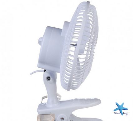Настільний вентилятор побутовий Wimpex 2в1 WX-601 з прищіпкою для зручної установки, 2 швидкості