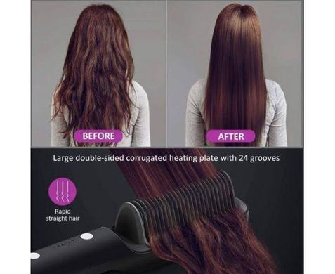 Расческа-выпрямитель Hair Straightener HQT-909 для укладки волос с турмалиновым покрытием