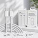 Кабель Type-C&ndash;Type-C 26X-198 60W 1 м белый &bull; Кабель USB-C&ndash;USB-C 26X-198 для быстрой зарядки iPhone 17 Pro Max с тканевой оплеткой и SIM-ключом