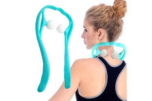 Ручной роликовый массажер для шеи Hexiang Neck Massager для снятия усталости и напряжения