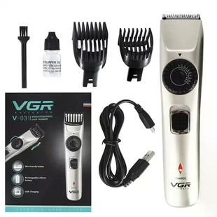 Машинка для стрижки VGR V-031 для волосся та бороди &bull; Акумуляторний тример з телескопічними насадками 1&ndash;20 мм і USB-зарядкою