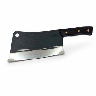 Кухонный нож-топорик KingGary 8&Prime; M10-L591 &bull; Кухонный клевер с широким лезвием 20 см, деревянной рукоятью, для нарезки мяса, рыбы и овощей