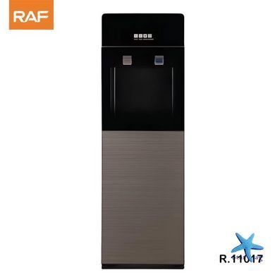 Напольный кулер для воды RAF R.11017 черный 645 Вт &bull; Диспенсер с горячей и холодной водой, электронным охлаждением и верхней загрузкой бутыли