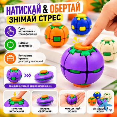 Шар-головоломка Магический Боб 26X-473 &bull; Антистресс-игрушка Puzzle Ball 26X-473 с вращающимся механизмом, спиннер-гироскоп фиджет для детей и взрослых