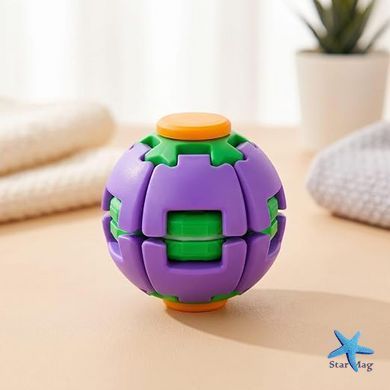 Шар-головоломка Магический Боб 26X-473 &bull; Антистресс-игрушка Puzzle Ball 26X-473 с вращающимся механизмом, спиннер-гироскоп фиджет для детей и взрослых