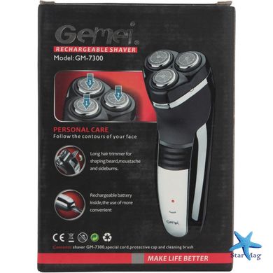 Электробритва GEMEI GM 7300 Мужская электрическая бритва для лица