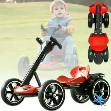 Дитячий електромобіль GO KART F1 з пультом і Bluetooth 390 Вт червоний &bull; Дитячий електрокарт GO KART F1 на акумуляторі з пультом керування