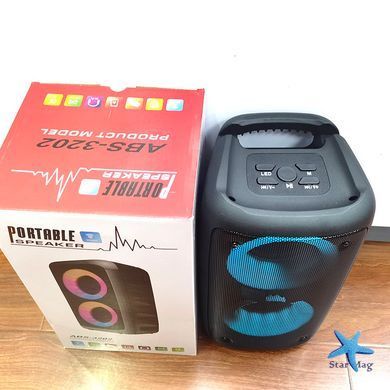 Портативная Bluetooth колонка ABS-3202 &bull; Беспроводная акустическая колонка для музыки, дома, отдыха и поездок