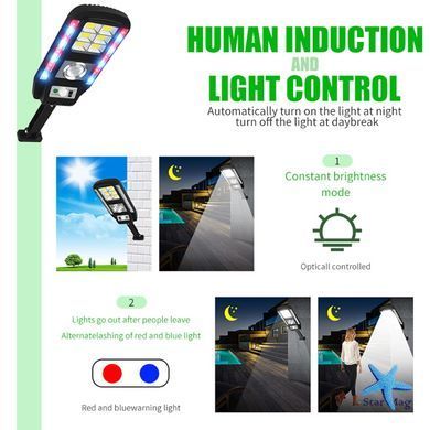 Прожектор LED настенный CL-728 сенсорный уличный с солнечной панелью и пультом ∙ Уличный солнечный LED-светильник CL-728 с датчиком движения и пультом