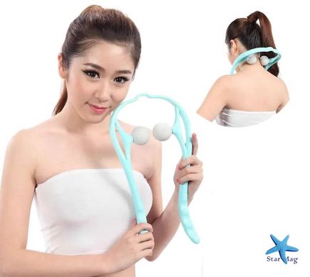 Ручний роликовий масажер для шиї Hexiang Neck Massager для зняття втоми та напруги