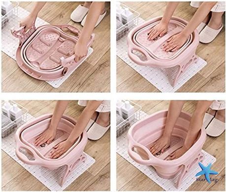 Ванночка-масажер для ніг Footbath Massager 00082 &bull; Складаний гідромасажер Footbath Massager 00082 для стоп з роликовим масажем