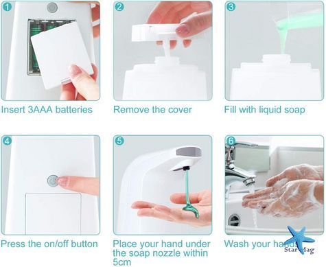 Диспенсер для мила Auto Foaming Soap Dispenser ∙ Сенсорний дозатор для рідкого мила auto foaming hand wash