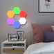 Модульна настінна лампа кольорова з пультом 6 шт · LED світильник сенсорний настінно-стельовий «Соти»