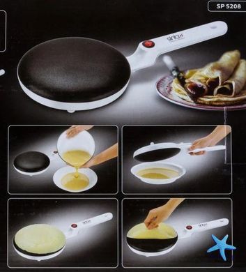 Сковорода для приготування млинців Sinbo SP 5208 Електромлинець Сковорідка млинна занурювальна