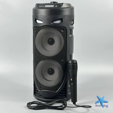 Портативная колонка Sing-e ZQS4239 с микрофоном и светомузыкой &bull; Bluetooth колонка для музыки, караоке, дома и отдыха