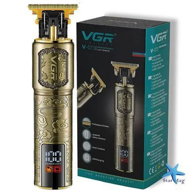 Триммер VGR V-073 аккумуляторный для бороды и волос ∙ Аккумуляторная машинка для стрижки от USB + 4 насадки VGR V-073
