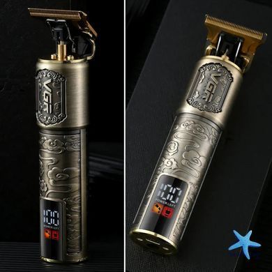 Триммер VGR V-073 аккумуляторный для бороды и волос ∙ Аккумуляторная машинка для стрижки от USB + 4 насадки VGR V-073