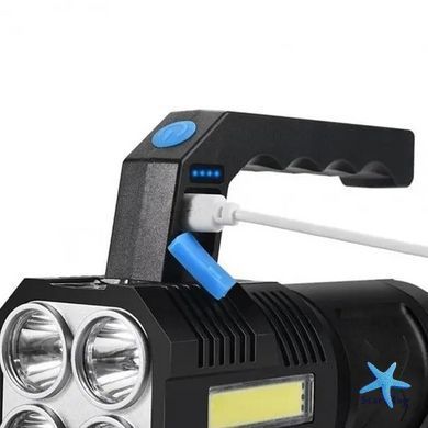Ручной фонарь Bailong BL X502 &bull; Мощный фонарь с COB-светом и USB зарядкой