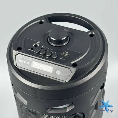 Портативная колонка Sing-e ZQS4239 с микрофоном и светомузыкой &bull; Bluetooth колонка для музыки, караоке, дома и отдыха