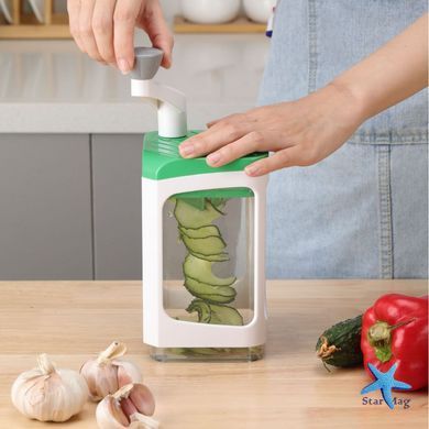 Ручна овочерізка з контейнером Genius Nicer Dicer Кухонний слайсер - терка з насадками 7 в 1