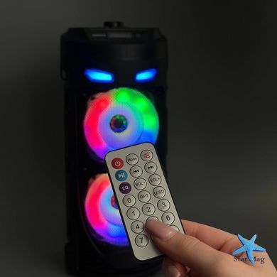 Портативная колонка Sing-e ZQS4239 с микрофоном и светомузыкой &bull; Bluetooth колонка для музыки, караоке, дома и отдыха