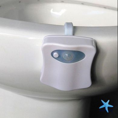 Подсветка унитаза с датчиком движения LED LIGHT BOWL ∙ Водостойкая мини-лампа для ванной комнаты, 8 цветов
