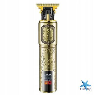 Триммер VGR V-073 аккумуляторный для бороды и волос ∙ Аккумуляторная машинка для стрижки от USB + 4 насадки VGR V-073