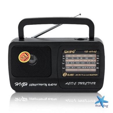 Радіоприймач KIPO-409 Радіо портативне від мережі / від батарейок