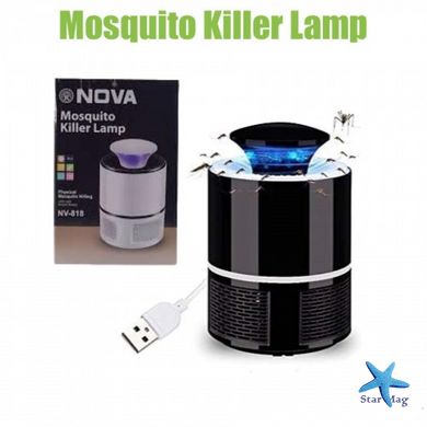 Лампа – знищувач комарів та комах NOVA NV-818 · Пастка відлякувач комах для дому та дачі, робота від USB