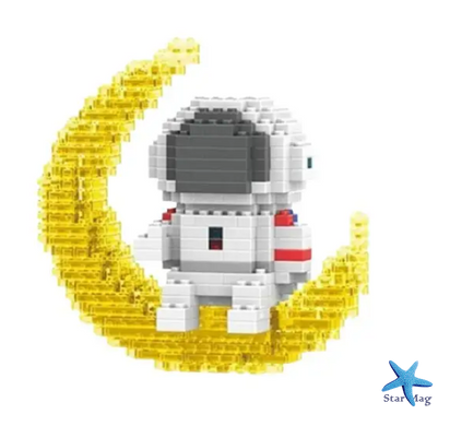 Мини конструктор Space Travel Астронавт на Луне с LED подсветкой и встроенным аккумулятором, 368 деталей