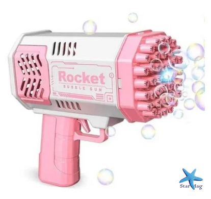 Генератор мыльных пузырей Bazooka Rocket Bubble Gun 69 &bull; Пушка для мыльных пузырей с отверстиями и подсветкой