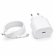 Мережевий зарядний пристрій 26X-199 35W USB-C білий &bull; Адаптер швидкого заряджання 26X-199 з кабелем Type-C&ndash;Type-C 1 м для смартфонів і USB-C пристроїв