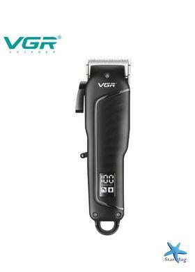 Профессиональная машинка для стрижки VGR V-683 для волос и бороды &bull; Аккумуляторный триммер с LED-дисплеем, USB-зарядкой и насадками 3/6/9/12 мм