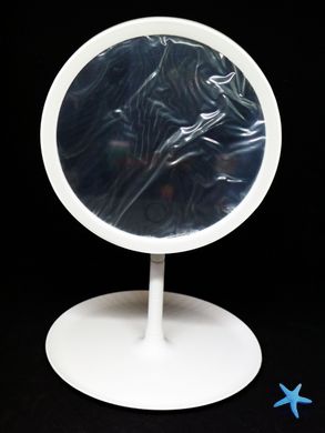 Косметическое настольное круглое зеркало для макияжа с LED подсветкой